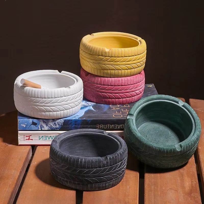 Vape Decoration - New Vintage Tire Shape Ashtray Trendy