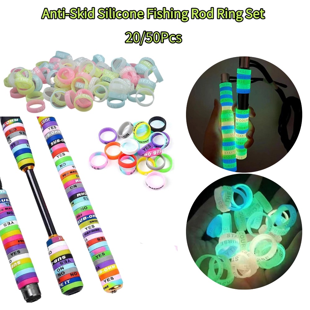 Vape Band Silicone - 20/50Pcs Anti-Skid Silicone Fishing Rod Handle