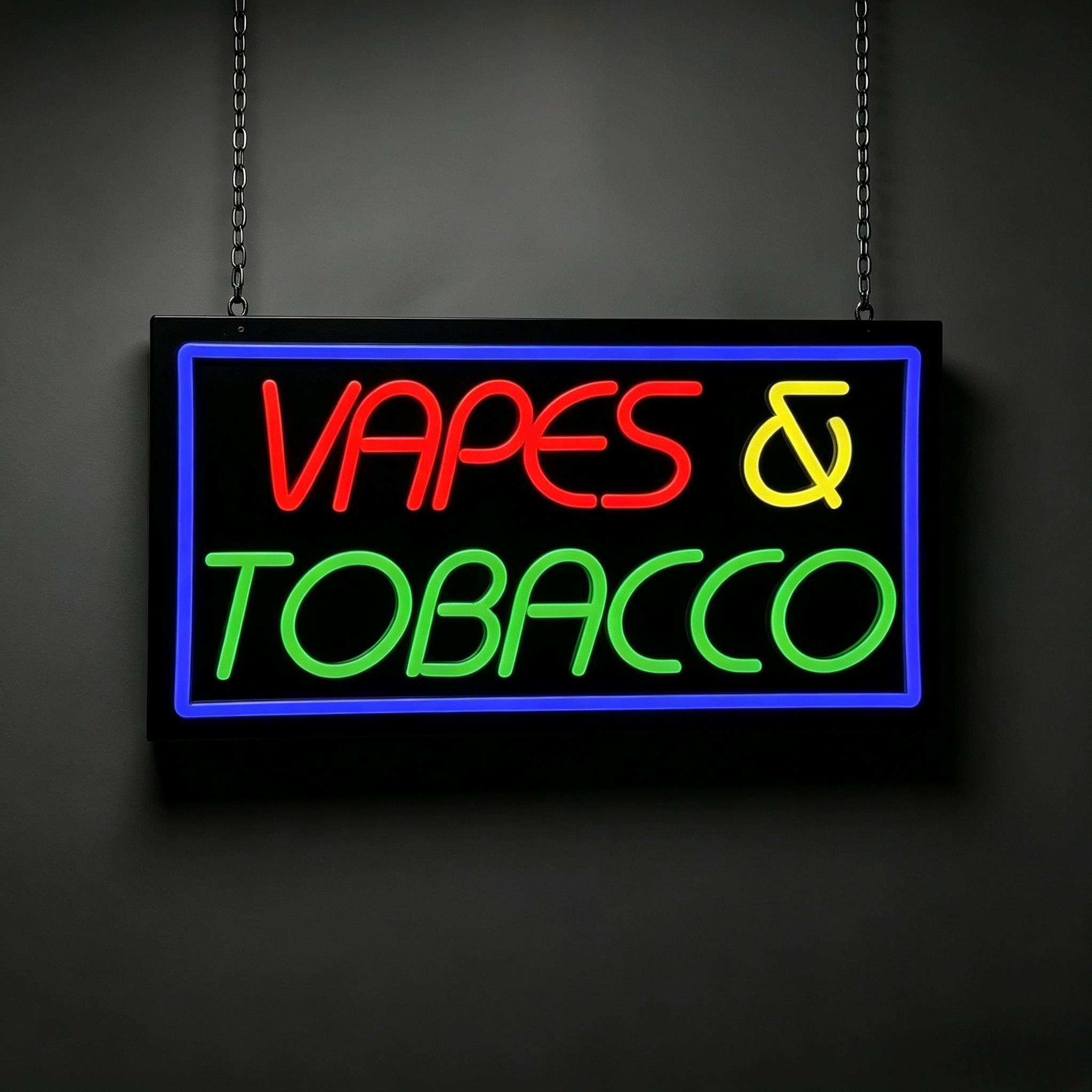 Tobacco and Vape Neon Sign USB - огляд і ціна Vaping Store