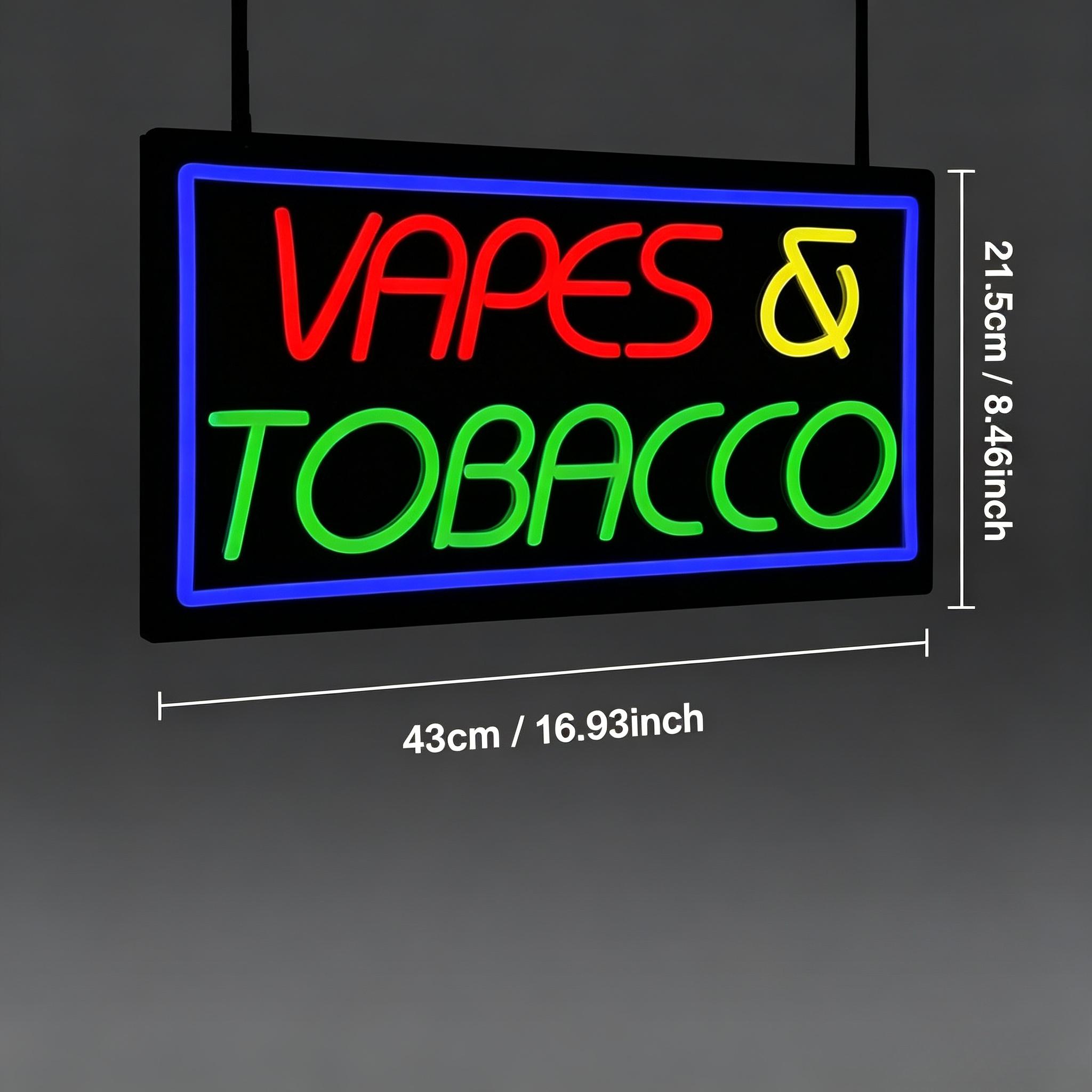 Tobacco and Vape Neon Sign USB - огляд і ціна Vaping Store