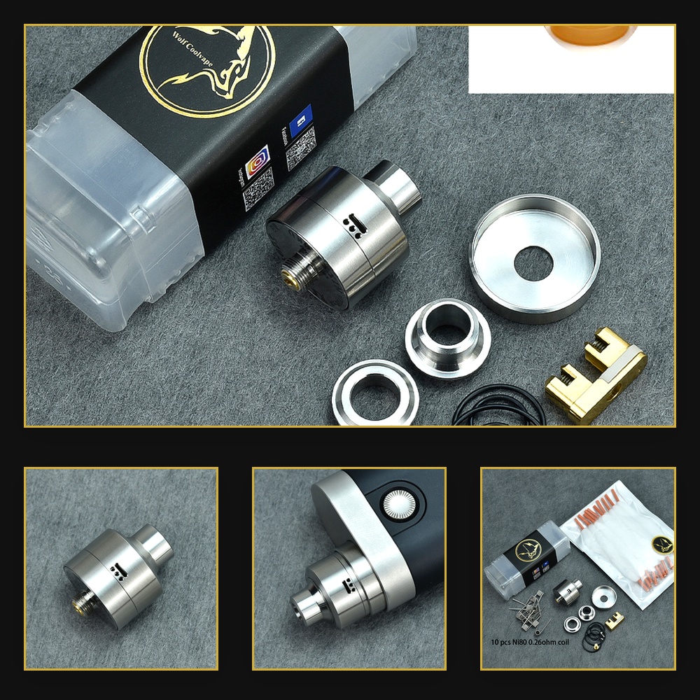Wolfcoolvape Nisshoku RDA Atom - огляд і ціна Accessories For Vaping